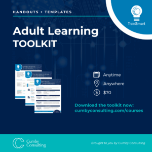 TrainSmart Graphic for instructional Design Fundamentals: ADDIE for Medical Device Educators Course - image of someone looking at books on a desk